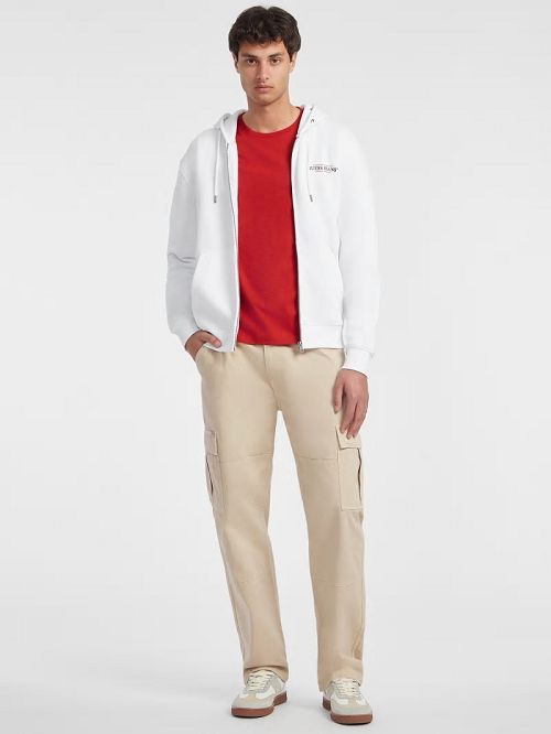 Guess American Tradition Zip-Up Hoodie Wit | GUESS-SN31529