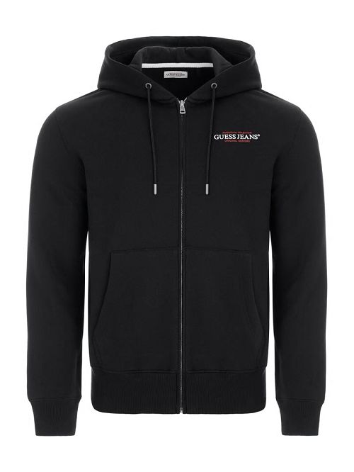 Guess American Tradition Zip-Up Hoodie Zwart | GUESS-SN31522