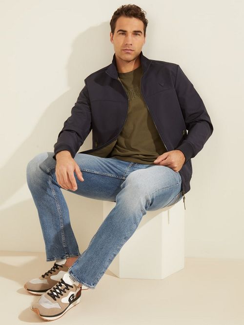 Guess Amos Flight Jacket Blauw | GUESS-SN30737