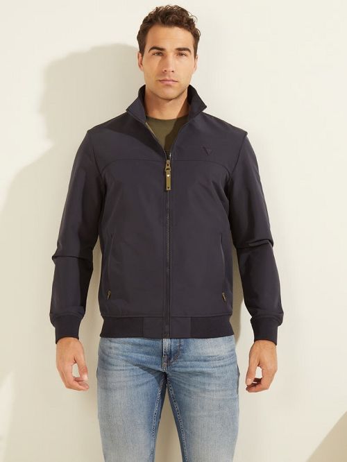 Guess Amos Flight Jacket Blauw | GUESS-SN30737