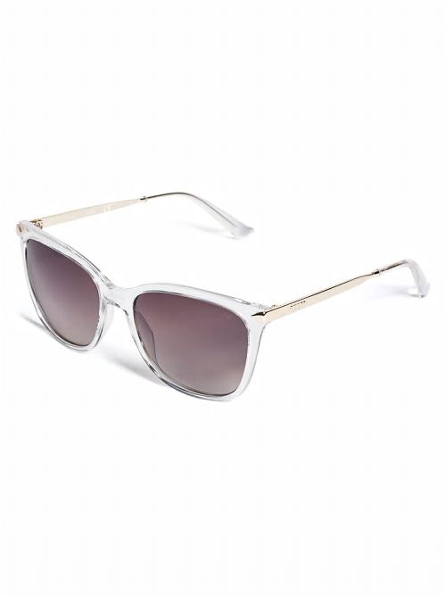 Guess Amy Lucite Square Sunglasses Wit | GUESS-SN30058