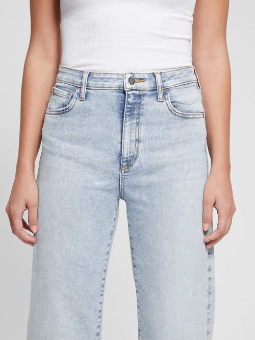 Guess Ankle Wide-Leg Jeans Blauw | GUESS-SN26653