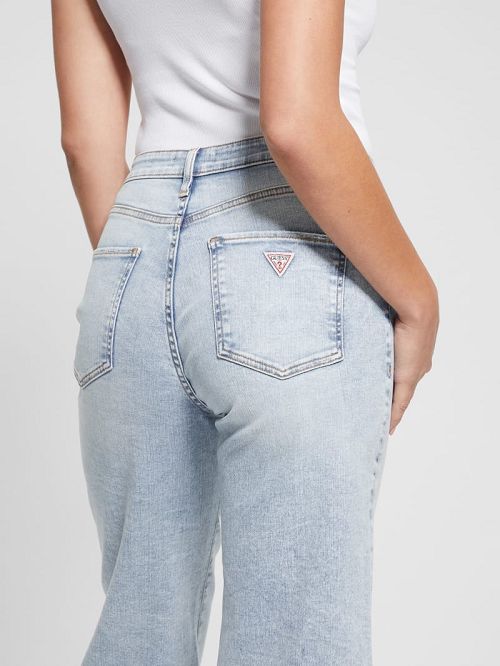 Guess Ankle Wide-Leg Jeans Blauw | GUESS-SN26653