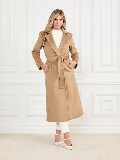 Guess Annie Wool Coat Bruin | GUESS-SN28000