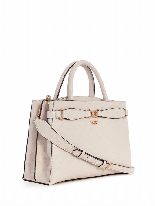 Guess Arlena Girlfriend Satchel Beige | GUESS-SN29273