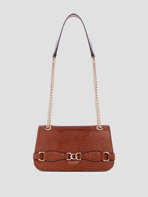 Guess Arlena Lizard Convertible Crossbody Bruin | GUESS-SN28916