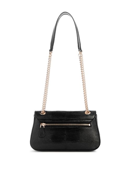 Guess Arlena Lizard Convertible Crossbody Zwart | GUESS-SN28929