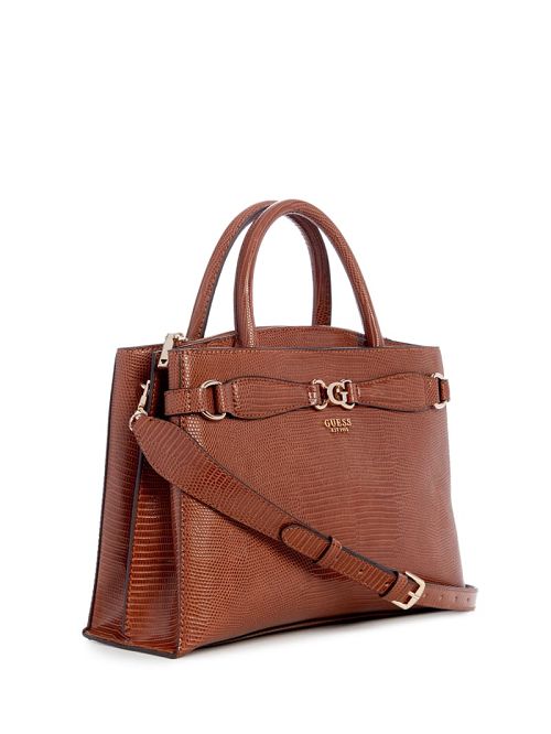 Guess Arlena Lizard Girlfriend Satchel Bruin | GUESS-SN28702