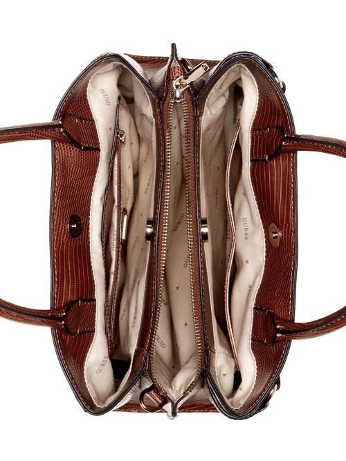 Guess Arlena Lizard Girlfriend Satchel Bruin | GUESS-SN28702