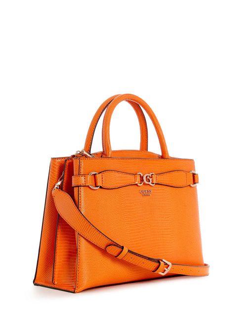 Guess Arlena Lizard Girlfriend Satchel Oranje | GUESS-SN28920