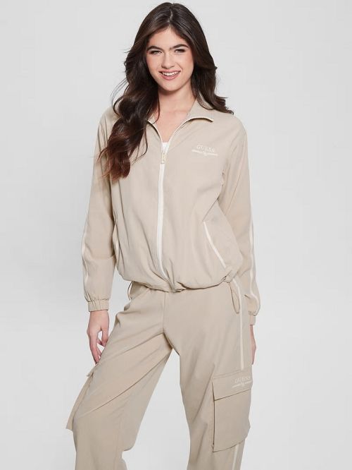 Guess Arleth Full-Zip Jacket Beige | GUESS-SN28366