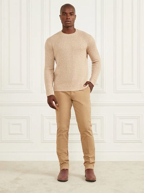 Guess Armando Piping Chino Pant Beige | GUESS-SN31415