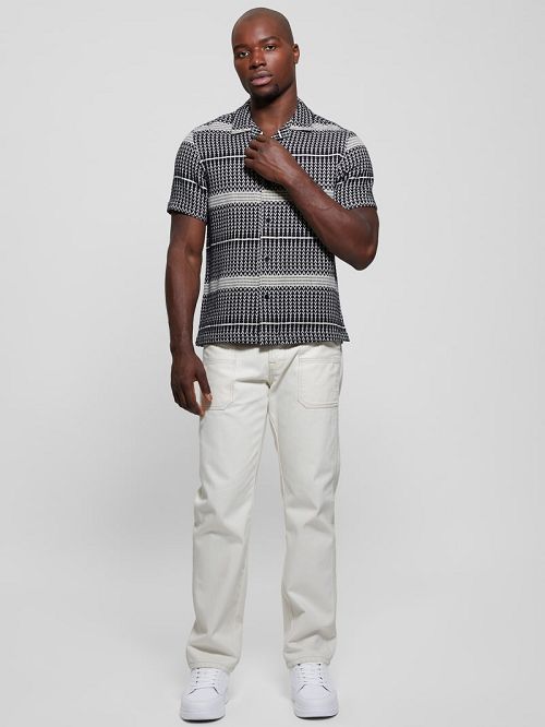 Guess Arrow Jacquard Shirt Blauw | GUESS-SN31295