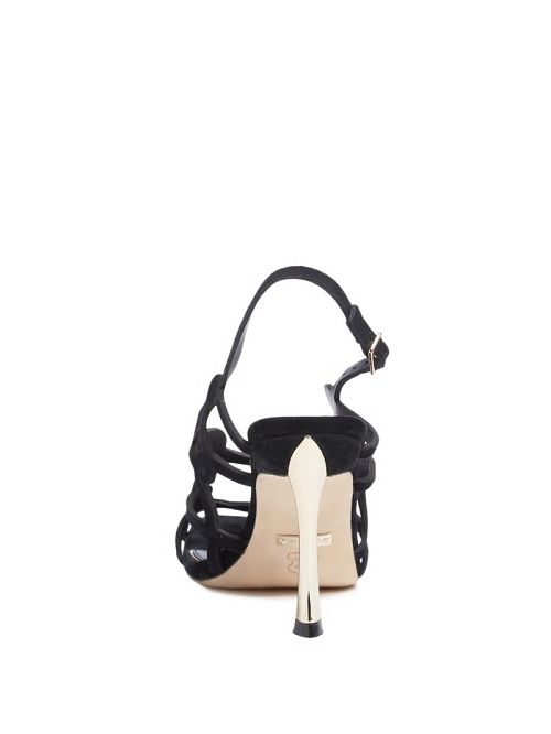 Guess Ashley Suede Sandal Zwart | GUESS-SN29768