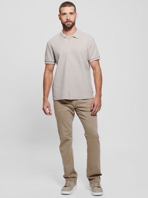 Guess Aster Knit Shirt Beige | GUESS-SN31319