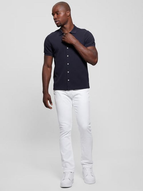 Guess Aster Knit Shirt Blauw | GUESS-SN31307