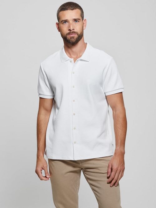 Guess Aster Knit Shirt Wit | GUESS-SN31312