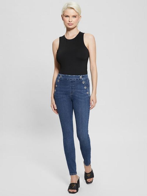 Guess Aubree Skinny Jeans Blauw | GUESS-SN26526