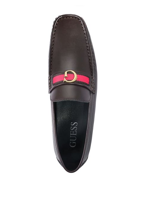 Guess Aurolo G Logo Driving Loafers Bruin | GUESS-SN31907