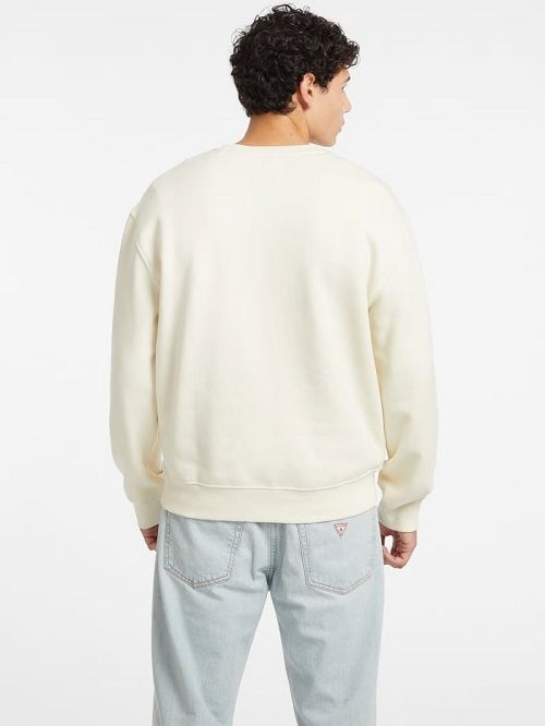 Guess Authentic Logo Crewneck Sweatshirt Wit | GUESS-SN30950