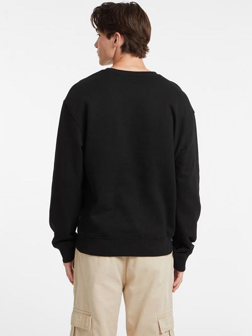 Guess Authentic Logo Crewneck Sweatshirt Zwart | GUESS-SN30951