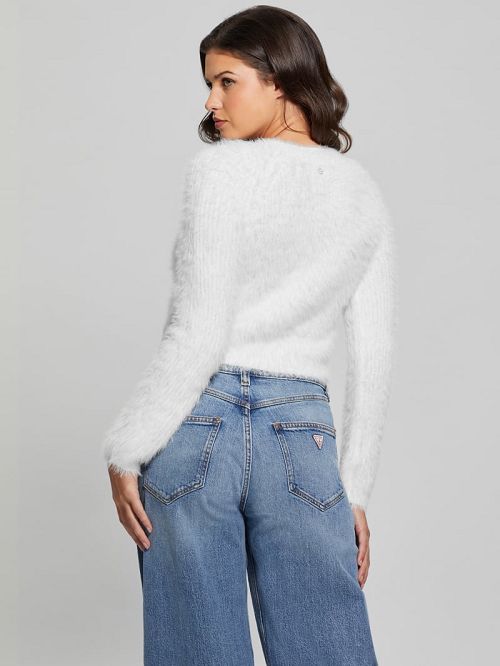 Guess Avery Dual-Zip Cardigan Wit | GUESS-SN27803