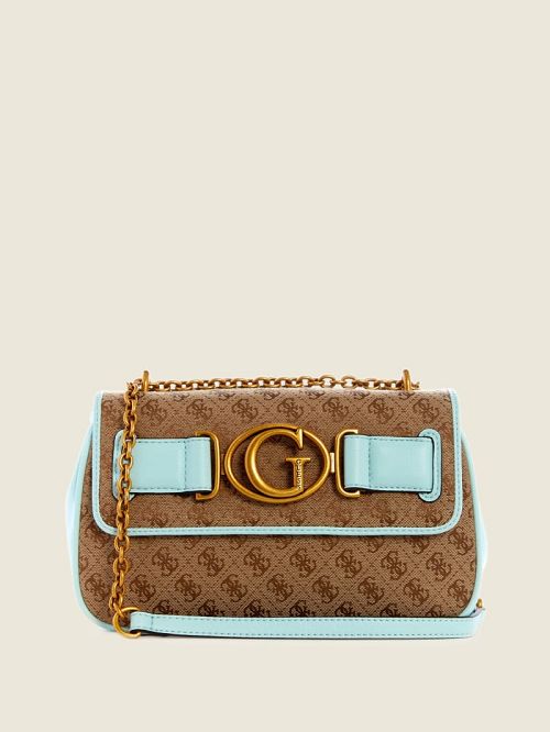 Guess Aviana Convertible Crossbody Blauw | GUESS-SN28742