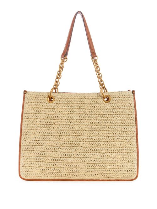 Guess Aviana Straw Tote Bruin | GUESS-SN29441