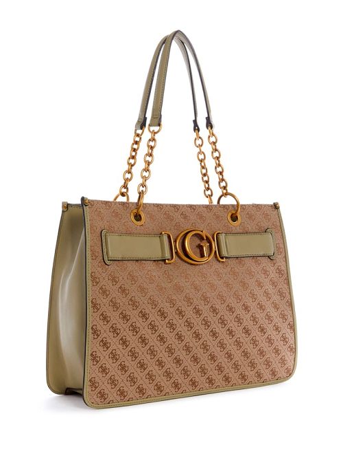 Guess Aviana Tote Zwart Wit | GUESS-SN29357