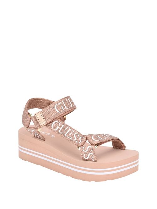 Guess Avin Platform Sport Sandals Roze | GUESS-SN29602
