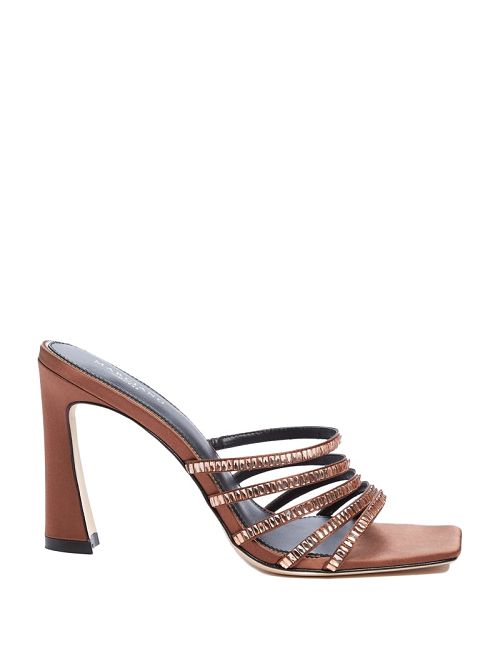 Guess Baguette Rhinestone Mule Bruin | GUESS-SN29733