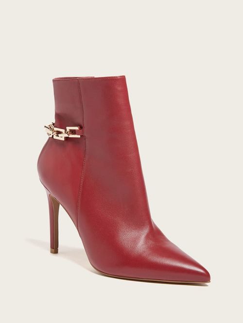 Guess Bale Leather Bootie Rood | GUESS-SN29901