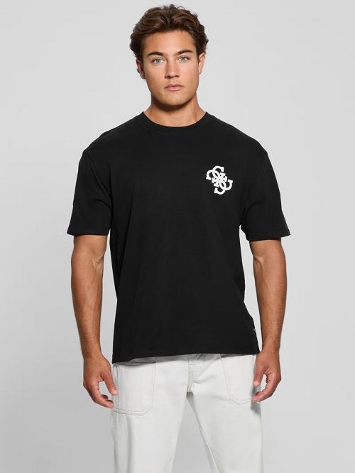 Guess Bandana Applique Tee Zwart | GUESS-SN30709