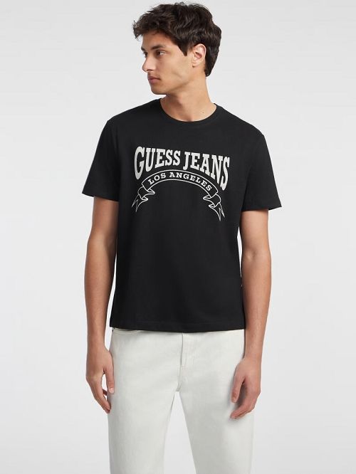 Guess Banner Tee Zwart | GUESS-SN30515