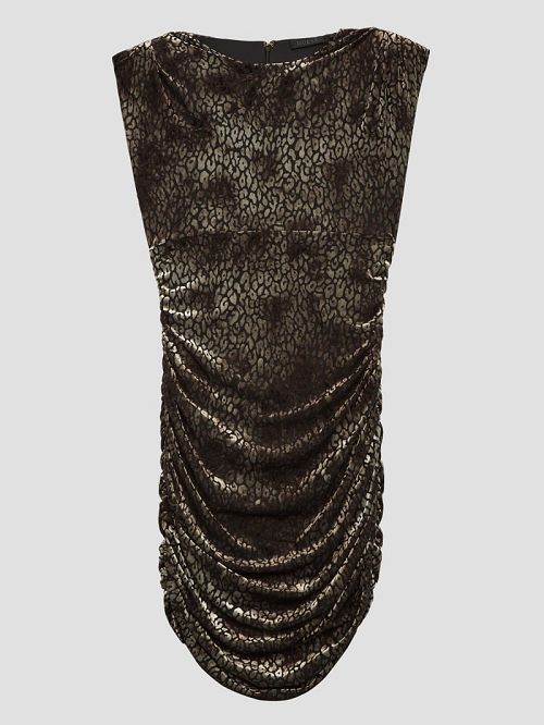 Guess Belinda Velvet Bodycon Dress Bruin | GUESS-SN26784