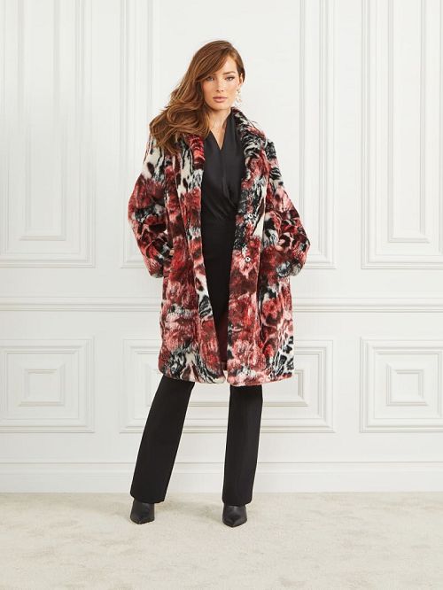 Guess Belle Faux-Fur Coat Multi | GUESS-SN27862