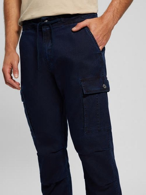 Guess Bellmont Canvas Cargo Pants Blauw | GUESS-SN31396