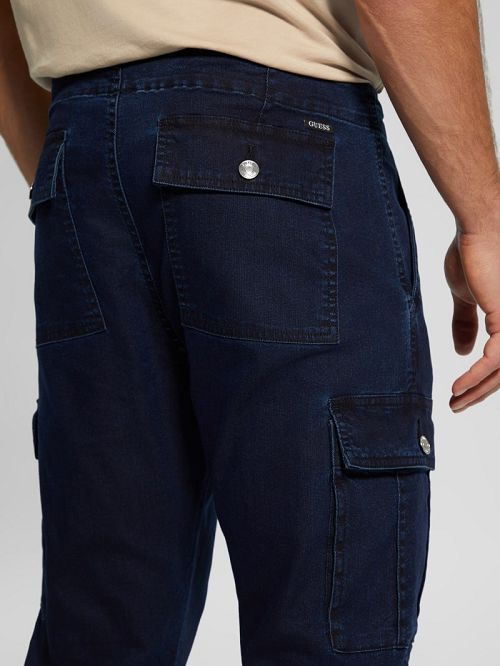 Guess Bellmont Canvas Cargo Pants Blauw | GUESS-SN31396