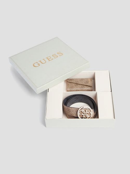 Guess Belt and Key Ring Gift Set Bruin | GUESS-SN30237