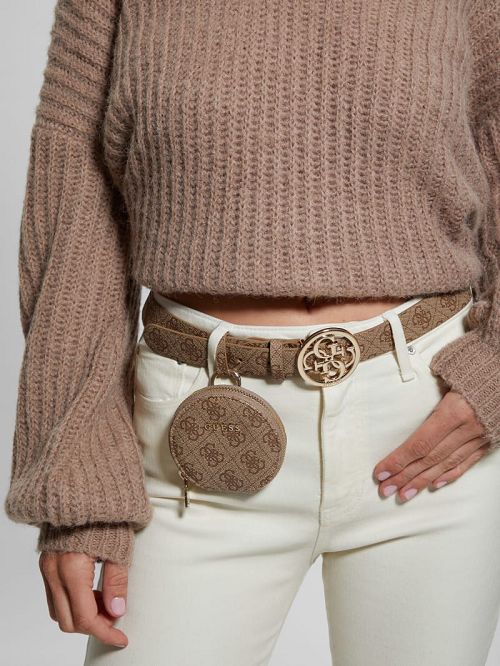 Guess Belt and Keyring Gift Set Bruin | GUESS-SN30239