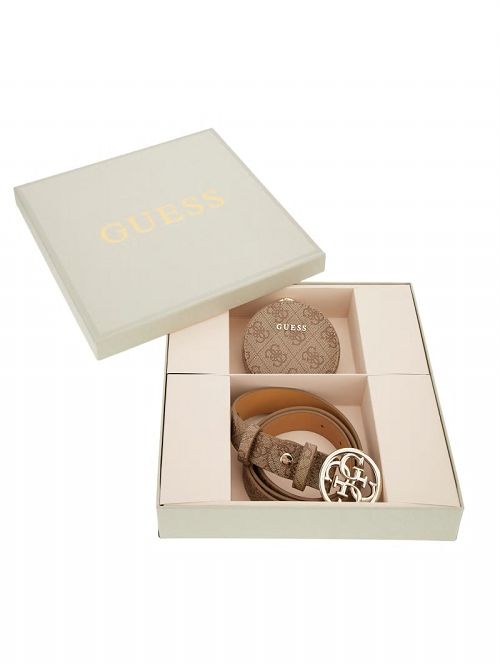 Guess Belt and Keyring Gift Set Bruin | GUESS-SN30239