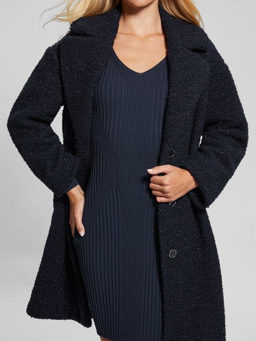Guess Berenice Sherpa Coat Blauw | GUESS-SN27932