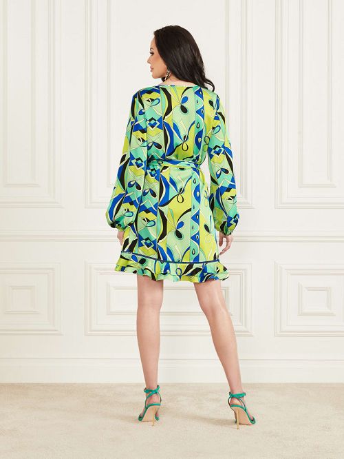 Guess Betty Blue Wrap Dress Multi | GUESS-SN26725