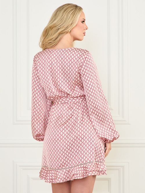 Guess Betty Blue Wrap Dress Roze | GUESS-SN26894