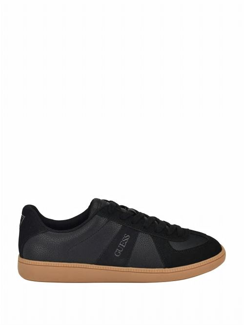 Guess Bishan Faux-Leather Sneakers Zwart | GUESS-SN31881