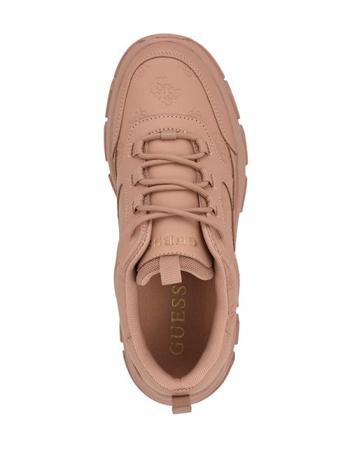 Guess Bisun Signature Peony Sneakers Beige | GUESS-SN29510