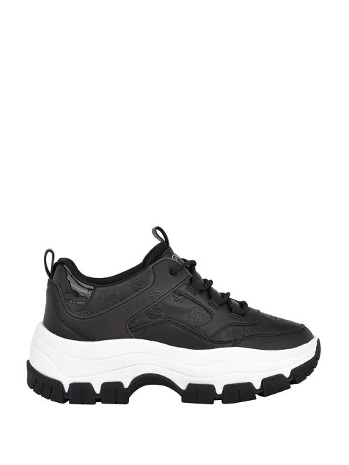 Guess Bisun Signature Peony Sneakers Zwart | GUESS-SN29514