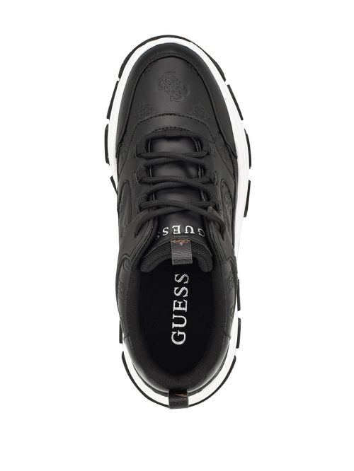 Guess Bisun Signature Peony Sneakers Zwart | GUESS-SN29514