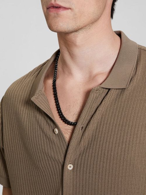 Guess Black Chunky Chain Necklace Zwart | GUESS-SN31838
