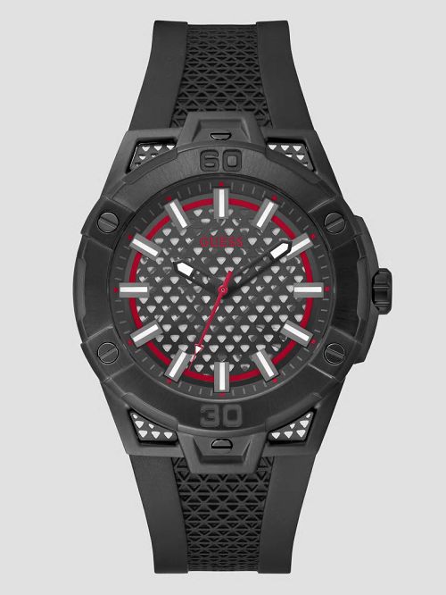 Guess Black Silicon Analog Watch Goud | GUESS-SN31634